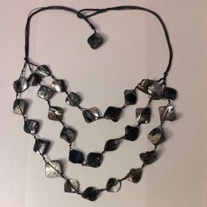 Elegant Black and Silver Necklace